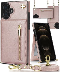 YIHARA iphone 16 Plus �P�[�X�蒠�^ �A�C�t�H�� 16 �v���X�X�}�z �P�[�X ���z�^ iPhone 16 plus �K�p �g�уP�[�X ���|�� �񂩂� �΂߂��� �V�����_�[ �A�C�t�H��16plus �P�[�X�蒠�^ �w�� �J�[�h���[ �X