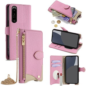 For Xperia 1 IV �P�[�X �蒠�^ �V�����_�[ For �G�N�X�؃��A 1 IV SO-51C/SOG06 �J�o�[ ���z�^ ���|�� ��+�c 2�|���� �΂߂��� ���ϋ��t�� ������� �W�b�p�[���K���� �J�[�h���[ ���u�� �����O�X�g��