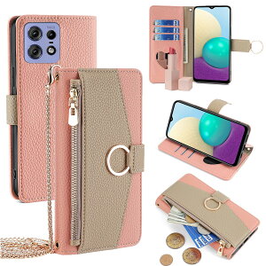 For Motorola Edge 50s Pro �P�[�X �蒠�^ �V�����_�[ For ���g���[�� �G�b�W50s�v�� ���z�^ �J�o�[ ���|�� �΂߂��� ���ϋ��t�� ���� ������� �����O�X�g���b�v �W�b�p�[���K���� �J�[�h���[ ���u��