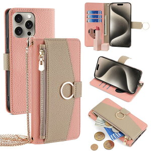 For iPhone 15 Pro Max �P�[�X �蒠�^ �V�����_�[ For �A�C�t�H��15 �v�� �}�b�N�X ���z�^ �J�o�[ ���|�� �΂߂��� ���ϋ��t�� ���� ������� �����O�X�g���b�v �W�b�p�[���K���� �J�[�h���[ ���u��