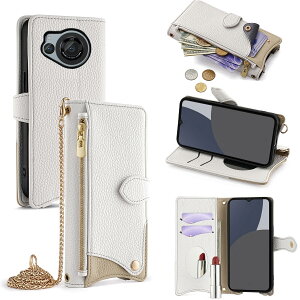 For AQUOS R8 �P�[�X �蒠�^ �V�����_�[ For �A�N�I�XR8 SH-52D �J�o�[ ���z�^ ���|�� ��+�c 2�|���� �΂߂��� ���ϋ��t�� ������� �W�b�p�[���K���� �J�[�h���[ ���u�� �����O�X�g���b�v �ω��� PU