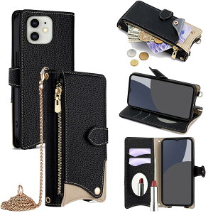 For iPhone 11 �P�[�X �蒠�^ �V�����_�[ For �A�C�t�H��11 �J�o�[ ���z�^ ���|�� ��+�c 2�|���� �΂߂��� ���ϋ��t�� ������� �W�b�p�[���K���� �J�[�h���[ ���u�� �����O�X�g���b�v �ω��� PU��