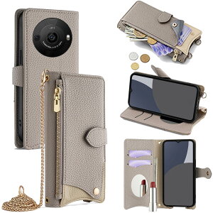 For AQUOS R8 Pro �P�[�X �蒠�^ �V�����_�[ For �A�N�I�XR8 �v�� SH-51D �J�o�[ ���z�^ ���|�� ��+�c 2�|���� �΂߂��� ���ϋ��t�� ������� �W�b�p�[���K���� �J�[�h���[ ���u�� �����O�X�g���b�v