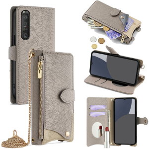 For Xperia 1 III �P�[�X �蒠�^ �V�����_�[ For �G�N�X�؃��A 1 iii SOG03/SO-51B �J�o�[ ���z�^ ���|�� ��+�c 2�|���� �΂߂��� ���ϋ��t�� ������� �W�b�p�[���K���� �J�[�h���[ ���u�� �����O�X�g��