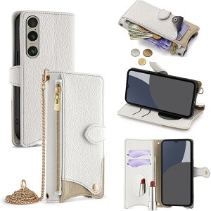 For Xperia 1 VII �P�[�X �蒠�^ �V�����_�[ For �G�N�X�y���A1 vii �}�[�N7 SO-51F/XQ-FS44/SOG15 �J�o�[ ���z�^ ���|�� ��+�c 2�|���� �΂߂��� ���ϋ��t�� ������� �W�b�p�[���K���� �J�[�h���[ ���u��