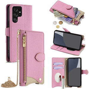 For Galaxy S22 Ultra �P�[�X �蒠�^ �V�����_�[ For �M�����N�V�[ S22 Ultra SC-52C/SCG14 �J�o�[ ���z�^ ���|�� ��+�c 2�|���� �΂߂��� ���ϋ��t�� ������� �W�b�p�[���K���� �J�[�h���[ ���u�� �����O