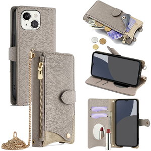 For iPhone 14 Plus �P�[�X �蒠�^ �V�����_�[ For �A�C�t�H��14 �v���X �J�o�[ ���z�^ ���|�� ��+�c 2�|���� �΂߂��� ���ϋ��t�� ������� �W�b�p�[���K���� �J�[�h���[ ���u�� �����O�X�g���b�v