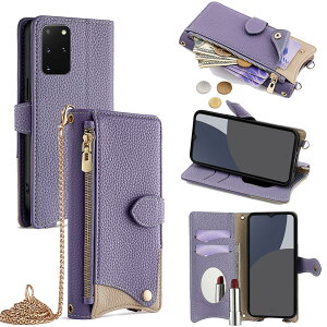 For Galaxy S20 Plus �P�[�X �蒠�^ �V�����_�[ For �M�����N�V�[S20 �v���X SC-52A/SCG02 �J�o�[ ���z�^ ���|�� ��+�c 2�|���� �΂߂��� ���ϋ��t�� ������� �W�b�p�[���K���� �J�[�h���[ ���u�� ����