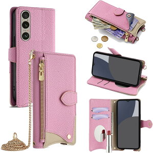 For Xperia 1 VII �P�[�X �蒠�^ �V�����_�[ For �G�N�X�y���A1 vii �}�[�N7 SO-51F/XQ-FS44/SOG15 �J�o�[ ���z�^ ���|�� ��+�c 2�|���� �΂߂��� ���ϋ��t�� ������� �W�b�p�[���K���� �J�[�h���[ ���u��