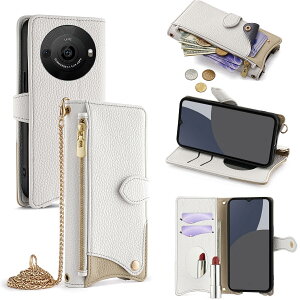 For AQUOS R8 Pro �P�[�X �蒠�^ �V�����_�[ For �A�N�I�XR8 �v�� SH-51D �J�o�[ ���z�^ ���|�� ��+�c 2�|���� �΂߂��� ���ϋ��t�� ������� �W�b�p�[���K���� �J�[�h���[ ���u�� �����O�X�g���b�v