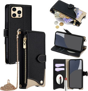 For iPhone 13 Pro �P�[�X �蒠�^ �V�����_�[ For �A�C�t�H��13 �v�� �J�o�[ ���z�^ ���|�� ��+�c 2�|���� �΂߂��� ���ϋ��t�� ������� �W�b�p�[���K���� �J�[�h���[ ���u�� �����O�X�g���b�v ��