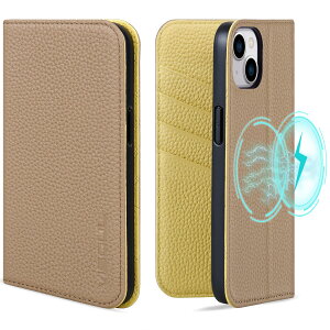 VISOUL iPhone15 Plus �Ή� �P�[�X �蒠�^ �{�v MagSafe�Ή� �A�C�t�H��15 �v���X �蒠�P�[�X �X�}�z�P�[�X ���U�[ �J�[�h���[ �g�уP�[�X �S�ʕی� �}�O�l�b�g�� �_���TPU�f�� �X�^���h�@�\�t�� 6.7
