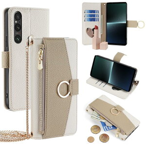 For Xperia 1 V �P�[�X �蒠�^ �V�����_�[ For �G�N�X�y���A1V SOG10/SO-51D ���z�^ �J�o�[ ���|�� �΂߂��� ���ϋ��t�� ���� ������� �����O�X�g���b�v �W�b�p�[���K���� �J�[�h���[ ���u�� �㎿��