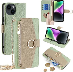 For iPhone 14 �P�[�X �蒠�^ �V�����_�[ For �A�C�t�H��14 ���z�^ �J�o�[ ���|�� �΂߂��� ���ϋ��t�� ���� ������� �����O�X�g���b�v �W�b�p�[���K���� �J�[�h���[ ���u�� �㎿�Ȏ�G�� �ω���