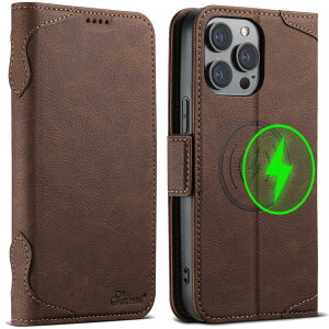 JCGOOD iPhone15 Plus �P�[�X �蒠�^ MagSafe�Ή� ��phone15 Plus �P�[�X �}�O�Z�[�t ���C�����X�[�d�Ή� �J�[�h���[ �A�C�t�H��15 �v���X �J�o�[ �蒠 �X�^���h�@�\ ���z�^ �J�[�h���� �}�O�l�b�g�� �{