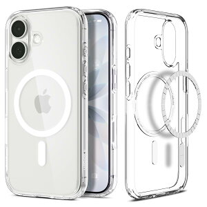 Spigen �y�n��18�N�̋Z�p�́z iPhone 17 �P�[�X MagSafe�Ή� �N���A ���� �X�g���b�v�z�[�� �ČRMIL�K�i �E���g���E�n�C�u���b�h�E�}�O�t�B�b�g (�N���A�E�z���C�g) ACS10082