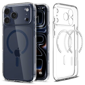 Spigen �y�n��18�N�̋Z�p�́z iPhone 17 Pro �P�[�X MagSafe�Ή� �N���A ���� �X�g���b�v�z�[�� �ČRMIL�K�i �E���g���E�n�C�u���b�h�E�}�O�t�B�b�g (�N���A�E�f�B�[�v�u���[) ACS10954