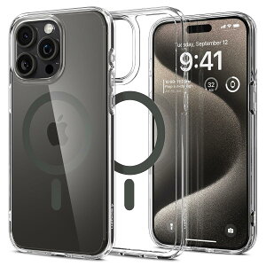Spigen �y�n��18�N�̋Z�p�́z iPhone 15 Pro Max �P�[�X �N���A MagSafe�Ή� �ČRMIL�K�i �E���g���E�n�C�u���b�h�E�}�O�t�B�b�g ACS06577 (�O���t�@�C�g)