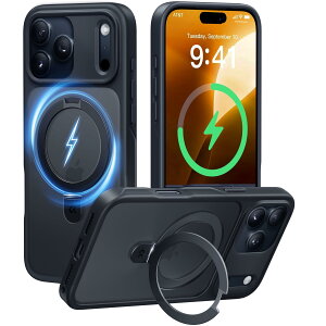 �y8�N�̏��S�J�� ���ϋv�X�^���h�\���zCASEKOO for iPhone 17 Pro Max �P�[�X�y�ČRMIL�K�i �ϏՌ��^MagSafe�Ή��z�y�J�������W���[�������ی�z�B���X�^���h �c�����đΉ� 25W ���C�����X�[�d�Ή� �}