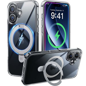 �y8�N�Ԃ̋Z�p�����I4in1�����\���f���zCASEKOO iPhone 16 �p �P�[�X �N���A �ČRMIL�K�i �ϏՌ� �B���X�^���h ���c���� �ő�25W�}���[�d�Ή� MagSafe�Ή� ���ϖh�~ ���� �X�g���b�v�z�[���t�� ���C��