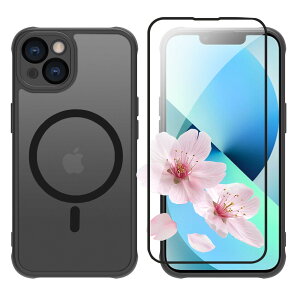 MagSafe�Ή� iPhone 13 Mini �P�[�X �K���X�t�B�����t�� �}�b�g�d�グ ������ �}�O�l�b�g���� �A�C�t�H�� 13Mini �P�[�X PC+TPU ����~�� �w��h�~ �ČRMIL�K�i �ϏՌ� �ϋv�� �S�ʕی� ���΂݂Ȃ� �A�C