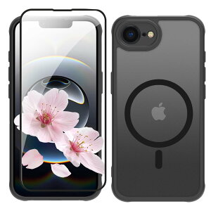 MagSafe�Ή� iPhone 16e/se4 �P�[�X �K���X�t�B�����t�� �}�b�g�d�グ ������ �}�O�l�b�g���� �A�C�t�H�� se4/16e �P�[�X ����~�� �w��h�~ �ČRMIL�K�i �ϏՌ� �ϋv�� �S�ʕی� ���΂݂Ȃ��A�C�t�H