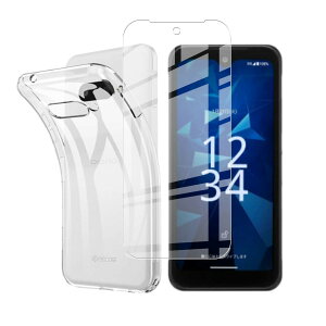 �y1���Z�b�g�K���X�t�B����+1�P�[�X TPU�zFor DIGNO SX4 KC-S305/DIGNO SX4 Wi-Fi KC-S205 �p�� �����K���X�t�B���� DIGNO BX3/BX3 Plus/BX3 �p�̉t���ی�t�B���� �̗p �����ߗ� ���^ �d�x9H ��U�h�~���� SX4/BX3