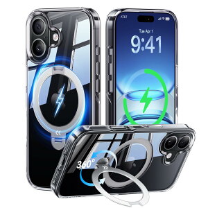 �y�����ʂ�㎿���E��_360°��]�zCASEKOO iPhone 17 �p�P�[�X �N���A �ω��� ���c���� �p�x���� MagSafe�Ή� �ČR�K�i�ی� �ϏՌ� �ő�25W�}���[�d�Ή� �t�B�b�g�� ���b�v�z�[���t�� ���� ��phone17