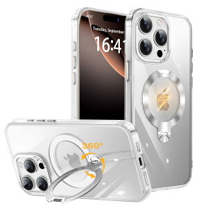 TISTUNST iPhone 15 Pro �p �P�[�X ���� CD�����O �y���@�\ 360°��]�X�^���h�z�y���c�����E�p�x���R�����z����MagSafe�Ή� ���C�����X�[�d�Ή� �ČRMIL�K�i �ϏՌ� �h�w�� ���ϖh�~ �����Y�ی� �O��