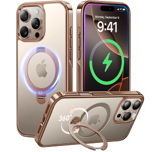 �y�����ʂ�㎿���E��_360°��]�zCASEKOO iPhone 16 Pro Max �p �P�[�X �N���A �ČRMIL�K�i ������ �L���L�� �t�B�b�g�� MagSafe�Ή� �ő�25W�}���[�d�Ή� ���c���� �p�x���� �������� �ϏՌ� ���b�v�z