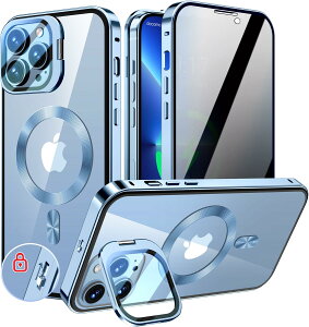 KELLCASE�y�J���������Y�ی�E�X�^���h+�`�����h�~+MagSafe�Ή� �ziPhone 13 Pro Max �p �P�[�X �S�ʕی� �B���X�^���h�t�� ���b�N�t�� ���� �}�O�l�b�g�� �A�C�t�H��13�v���}�b�N�X �J�o�[ �X�g���b