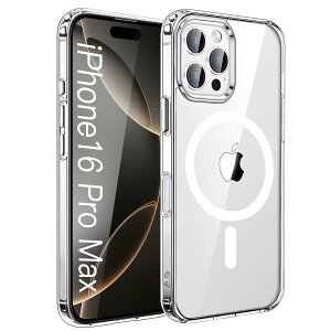 DIFAYA iPhone16 Pro Max �P�[�X �N���A�w�ČRMIL�K�i�EMagsafe�Ή��x iPhone 16 Pro Max �J�o�[ ���� ���C�����X�[�d�Ή� ���ϖh�~ �X�����h�~ ����~�� �y�� �X�g���b�v�z�[���t�� �����h�~ �����Y�ی� PC