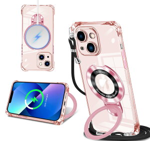 iPhone 13mini �p �P�[�X MagSafe�Ή� �����O�t�� �l�b�N �V�����_�[ �A�C�t�H��iPhone 13mini ��|�� ���|�� �΂߂��� �؍� ���� ��|�� �J�o�[ �ی^�X�^���h�t�� �}�O�l�b�g���� �c�����Ή� �ϏՌ�