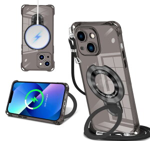 iPhone 13mini �p �P�[�X MagSafe�Ή� �����O�t�� �l�b�N �V�����_�[ �A�C�t�H��iPhone 13mini ��|�� ���|�� �΂߂��� �؍� ���� ��|�� �J�o�[ �ی^�X�^���h�t�� �}�O�l�b�g���� �c�����Ή� �ϏՌ�