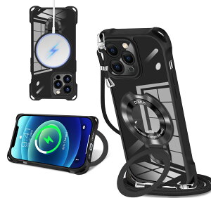 iPhone 12 Pro �p �P�[�X MagSafe�Ή� �����O�t�� �l�b�N �V�����_�[ �A�C�t�H��12�v�� ��|���P�[�X ���� ���|�� �΂߂��� �؍� ���� ��|�� �J�o�[ �ی^�X�^���h�t�� �}�O�l�b�g���� �c������