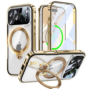 iPhone 17 Pro Max �p ���� MagSafe�Ή� �P�[�X �A�C�t�H��17�v���}�b�N�X �t���J�o�[ �y90°�m���Ɏ��� × 360°��]�z �[���}�C���X�^���h �c�����p�x Uovon �X�}�z�P�[�X �A�C�z��17�v���}�b�N�X �S��