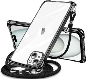 NISIILNG iPhone 15 Plus �p �P�[�X �N���A �V�����_�[ iPhone15plus �X�}�z�P�[�X �A�C�t�H��15Plus �J�o�[ ���|�� �΂߂��� ��|���P�[�X ���� ���^ �y�� �ϏՌ� TPU �X�g���b�v�t�� �R�t�� �΂߂��� �D