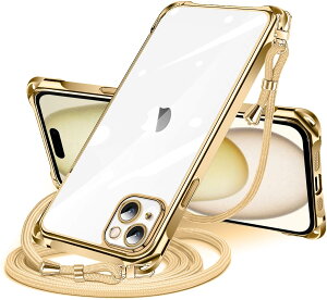 NISIILNG iPhone 15 Plus �p �P�[�X �N���A �V�����_�[ iPhone15plus �X�}�z�P�[�X �A�C�t�H��15Plus �J�o�[ ���|�� �΂߂��� ��|���P�[�X ���� ���^ �y�� �ϏՌ� TPU �X�g���b�v�t�� �R�t�� �΂߂��� �D