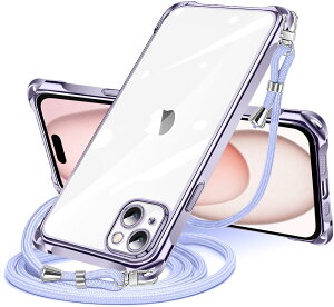 NISIILNG iPhone 15 �p �P�[�X �N���A �V�����_�[ iPhone15 �X�}�z�P�[�X �A�C�t�H��15 �J�o�[ ���|�� �΂߂��� ��|���P�[�X ���� ���^ �y�� �ϏՌ� TPU �X�g���b�v�t�� �R�t�� �΂߂��� �D��X�g���b