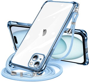 NISIILNG iPhone 15 Plus �p �P�[�X �N���A �V�����_�[ iPhone15plus �X�}�z�P�[�X �A�C�t�H��15Plus �J�o�[ ���|�� �΂߂��� ��|���P�[�X ���� ���^ �y�� �ϏՌ� TPU �X�g���b�v�t�� �R�t�� �΂߂��� �D