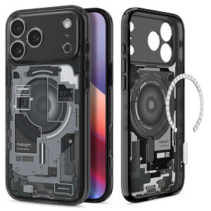Spigen �y�n��18�N�̋Z�p�́z iPhone 17 Pro Max �P�[�X MagSafe�Ή� �N���A �X�g���b�v�z�[�� �ČRMIL�K�i �E���g���E�n�C�u���b�h�E�}�O�t�B�b�g (�[���E�����E�u���b�N) ACS10042