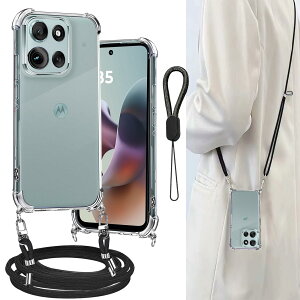 Cokkas Motorola Moto G66J/G66Y/G56 5G �P�[�X �V�����_�[ [�X�g���b�v2�{�t��] �R�t�� ������ ��|�� ��|�� �X�g���b�v�z�[���t�� ���^ ���� �V���R�� TPU �o���p�[ �ϏՌ� �ČRMIL�K�i ���������\ ��