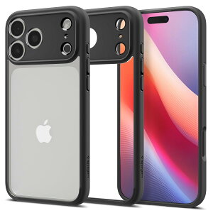 Spigen �y�n��18�N�̋Z�p�́z iPhone 17 Pro Max �P�[�X �ČRMIL�K�i �N���A �X�g���b�v�z�[�� �ϏՌ� �E���g���E�n�C�u���b�h (�}�b�g�E�u���b�N) ACS10034