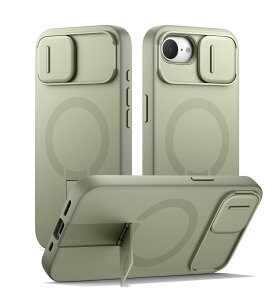 SURITCH ���C�P�[�XiPhone 16e�ƌ݊��� �ƃJ�����ی�J�o�[&�J�����R���g���[���{�^��&�ƒ����\�ȃX�^���h ���h�~�ϏՌ��ی�J�o�[iPhone 16e�p (�O���[��)