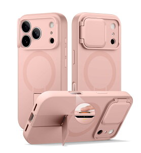 SURITCH ���C�P�[�XiPhone 17 Pro Max�ƌ݊��� �ƃJ�����ی�J�o�[&�J�����R���g���[���{�^��&�ƒ����\�ȃX�^���h ���h�~�ϏՌ��ی�J�o�[iPhone 17 Pro Max�p (�s���N)