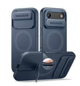 SURITCH ���C�P�[�XiPhone Air�ƌ݊��� �ƃJ�����ی�J�o�[&�J�����R���g���[���{�^��&�ƒ����\�ȃX�^���h ���h�~�ϏՌ��ی�J�o�[iPhone 17 Air�p (�u���[)