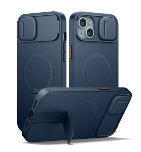 SURITCH ���C�P�[�XiPhone 14 plus/15 plus�ƌ݊��� �ƃJ�����ی�J�o�[�ƒ����\�ȃX�^���h ���h�~�ϏՌ��ی�J�o�[iPhone 14 plus/15 plus�p (�u���[)