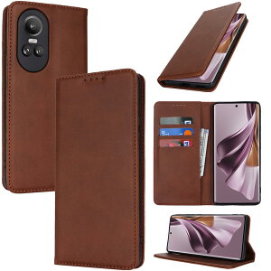 �Ή� Oppo reno 10 pro 5g �P�[�X �蒠�^ �X�}�z�P�[�X �I�b�| ���m10 pro 5g �蒠�^�P�[�X �I�b�|���m10�v�� �J�o�[ �蒠�^ �J�[�h�X���b�g�A�L�b�N�X�^���h ���U�[(�_�[�N�u���E��)