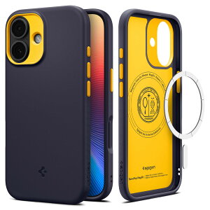 Spigen �y�n��18�N�̋Z�p�́z iPhone 17 �P�[�X MagSafe�Ή� �}�O�l�b�g���� �X�g���b�v�z�[�� �ČRMIL�K�i �i�m�|�b�v�E�}�O�t�B�b�g (�u���[�x���[�E�l�C�r�[) ACS09990