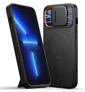 SURITCH ���C�P�[�XiPhone 12 pro max/13 pro max�ƌ݊��� �ƃJ�����ی�J�o�[�ƒ����\�ȃX�^���h ���h�~�ϏՌ��ی�J�o�[iPhone 12 pro max/13 pro max�p (�u���b�N)